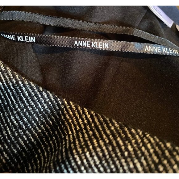 Anne Klein Asymmetrical Tweed Fringed Skirt Black Size 8 - Picture 6 of 8